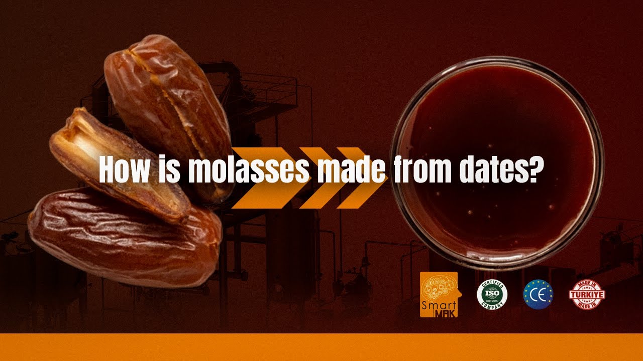 How is molasses made from dates?